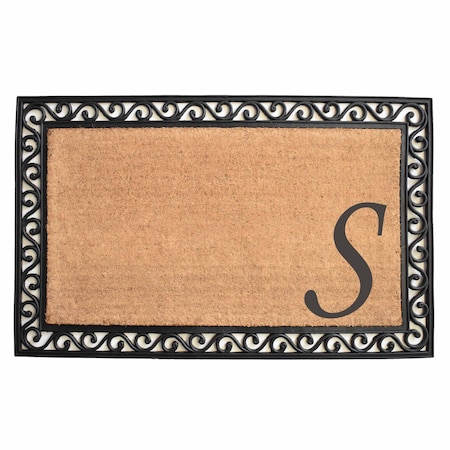Monogram Door Mat, Coir, Black, Natural, 30 in W x 48 in L